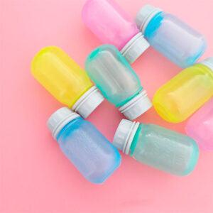 Botellitas aderezos tubitos de colores - 4 unidades