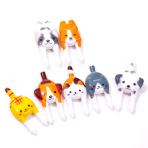 Mini tenedores perritos y gatitos