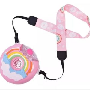 Botella donuts con correa color rosado