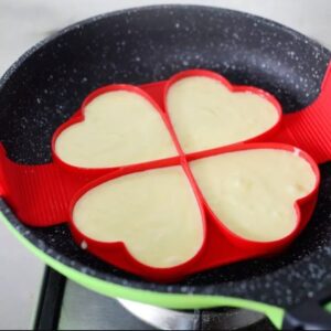 Molde de silicona panqueques o huevo en forma de corazón