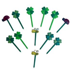 set de mini palillitos abejita, trebol , chinita (12 piezas)