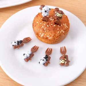 minitenedores koala, panda, mono - 6 unidades