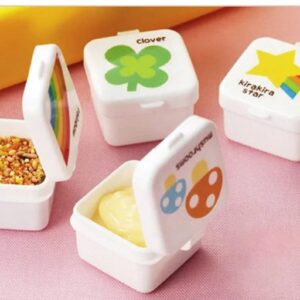 Set de 4 minicontenedores para salsas cuadrados