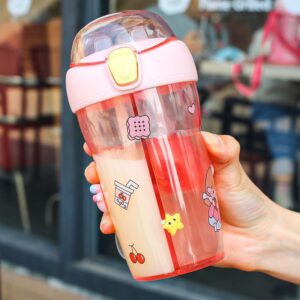 Botella dúo doble compartimiento Rosada