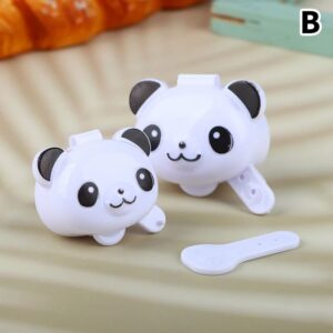 Set de 2 mini contenedores diseño panda - Incluye pequeña cucharita